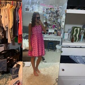 SHEIN Pink Heart Print Dress